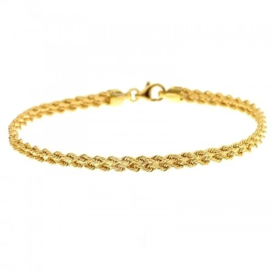 Bracciale corda in oro giallo 18 kt
